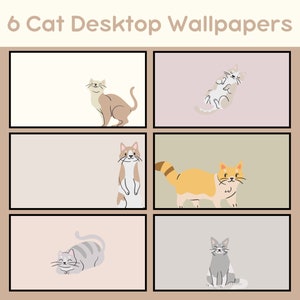 Pack de papiers peints chat, Papier peint du bureau, Papier peint de PC, Papier peint mignon, Papier peint kawaii, Papier peint esthétique, Papier peint Mac