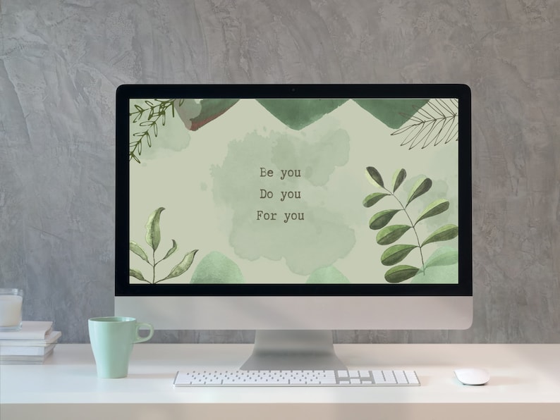 Desktop Wallpaper, PC Wallpaper, Motivational Quote Desktop Background, Windows Wallpaper, Mac Neutral Background, Cute PC Wallpaper image 2