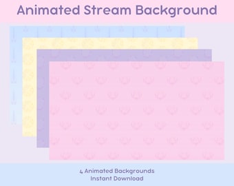 Animated Crystal Vtuber Backgrounds: Twitch Stream Overlay (Digital Download)