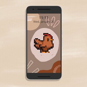 Stardew Valley Phone Wallpaper,  iPhone Background, Farm Android Lock Screen, Neutral Brown Tone Phone Wallpaper
