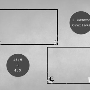 Celestial Twitch Stream Overlay: Mond & Sternzeichen Cam Overlay (Digitaler Download)