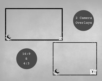 Twitch Stream Overlay, Cam Overlay, Celestial Overlay, Moon Twitch Stream Overlay, Zodiac Stream Overlay Pack, Goth Webcam Overlay