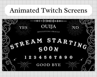 Animated Twitch Screens, Ouija Twitch Overlay, Spooky Overlay, Horror Twitch Scene, Twitch Starting Soon, Animated Twitch Scenes,