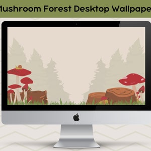 Desktop Wallpaper, Fall PC Wallpaper, Cozy Wallpaper, Computer Wallpaper, Fairycore Wallpaper, Mushroom Wallpaper, Forest Wallpaper per PC