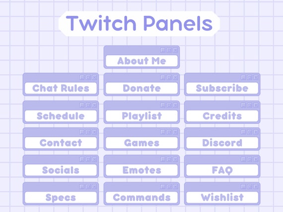 Twitch Panels Twitch About Me Panels Pastel Twitch Stream - Etsy