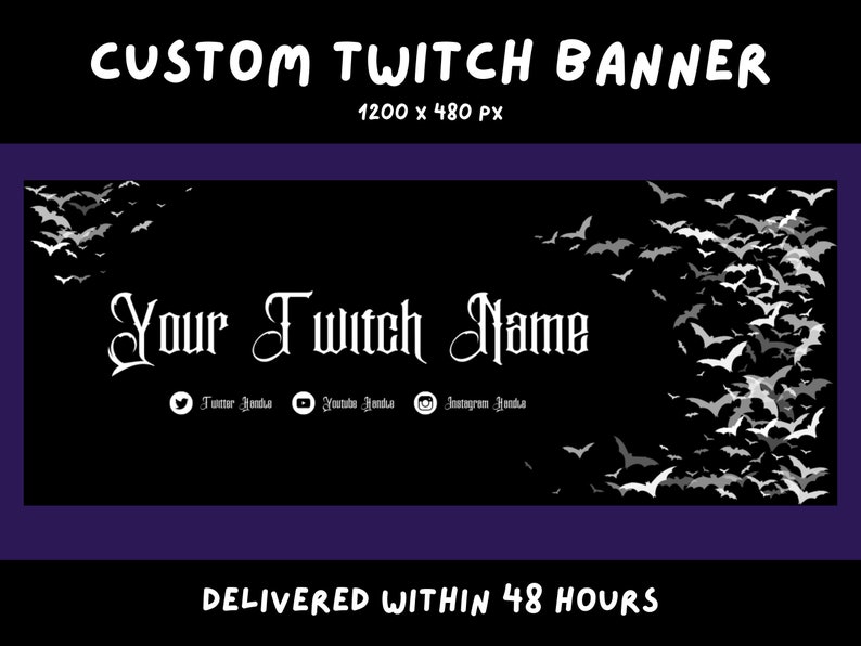 Custom Twitch Banner, Streamer Banner, Stream Header, Twitch Banner, Etsy
