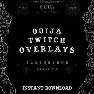Spooky Twitch Overlay, Ouija Overlay, Twitch Stream Overlay Pack, Twitch Panels, Animated Twitch Overlay, Twitch Panels, Twitch Banner
