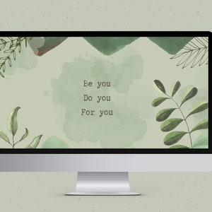 Desktop Wallpaper, PC Wallpaper, Motivational Quote Desktop Background, Windows Wallpaper, Mac Neutral Background, Cute PC Wallpaper image 1