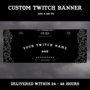 Custom Horror Ouija Twitch Banner: Spooky Profile Design
