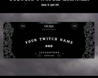 Custom Horror Ouija Twitch Banner: Spooky Profile Design - Etsy