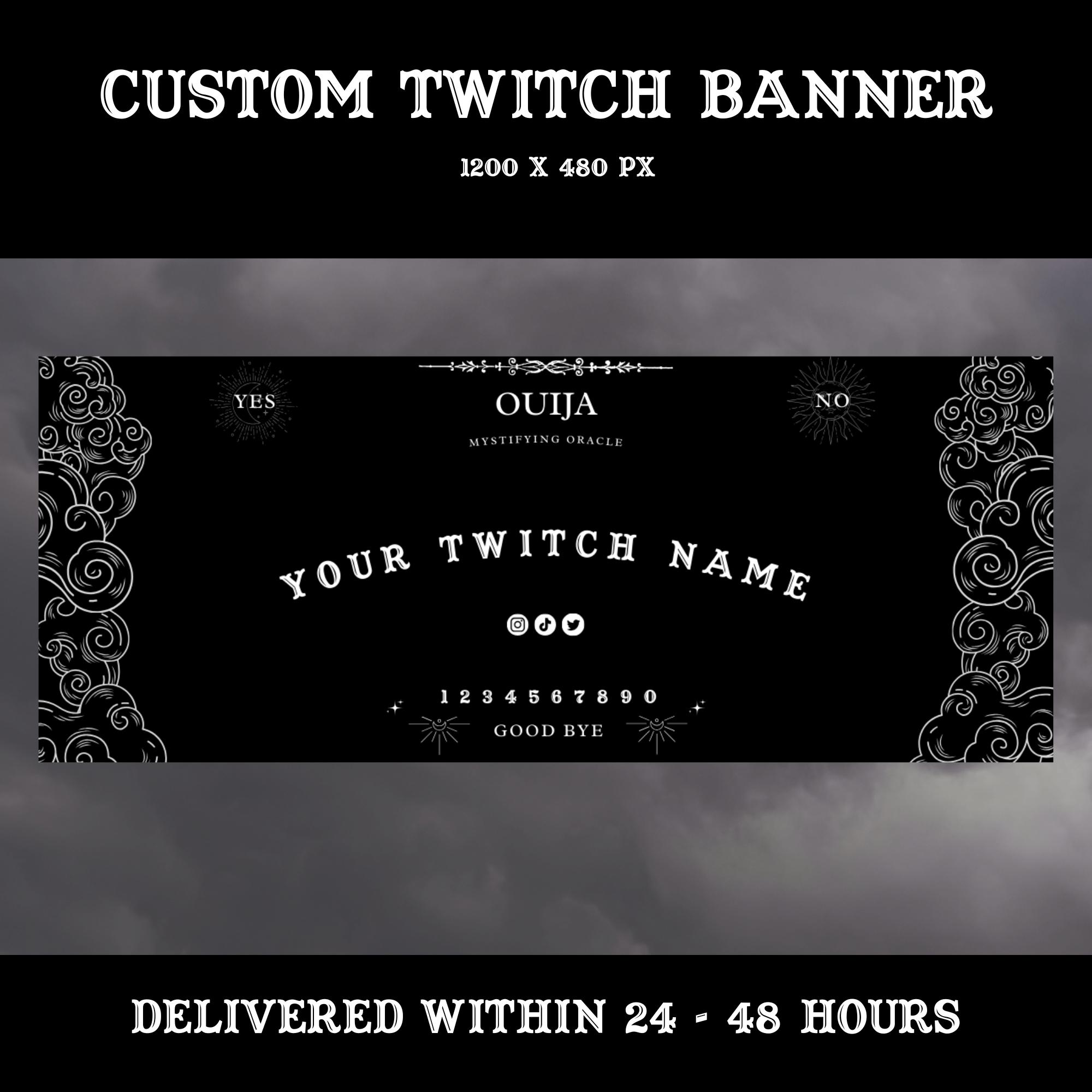 yu。様 オーダーページ Custom Horror Ouija Twitch Banner: Spooky Profile Design - Etsy