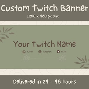 Twitch Banner, Benutzerdefiniertes Twitch Stream Banner, Twitch Overlay, Banner Gebühren, Twitch Profil Panel,