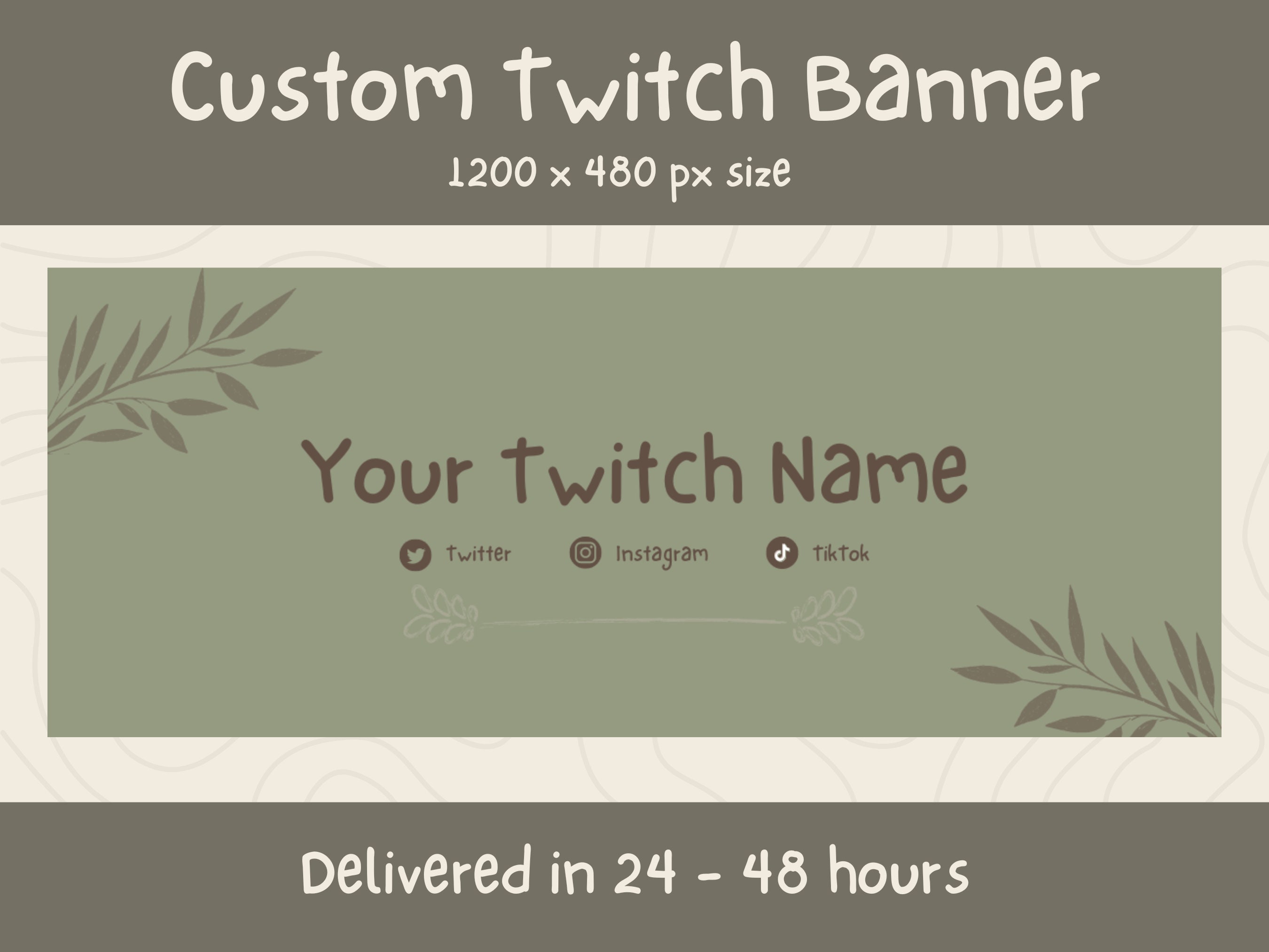 Twitch Banner, Custom Twitch Stream Banner, Twitch Overlay, Banner Commission, Twitch Profile