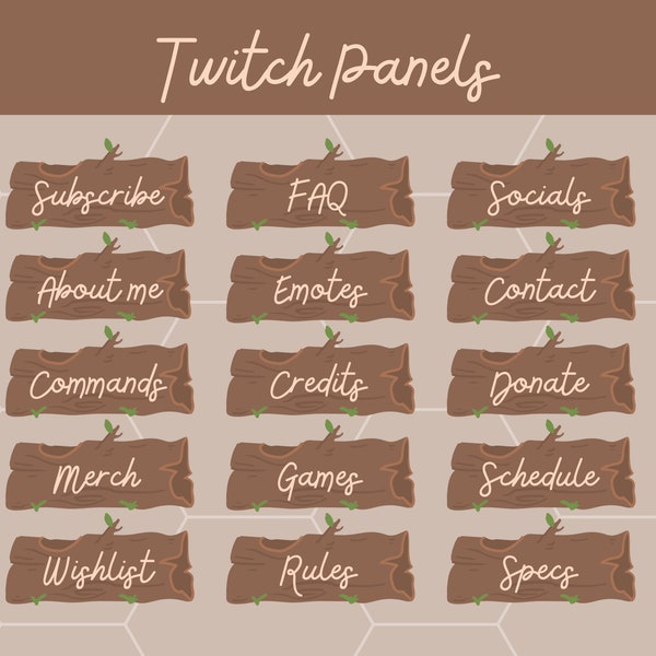 Twitch Panels, Forest Themed Panels, Twitch Profile Panels, About me Panels, Wood Twitch Panels, Twitch Panel Pack