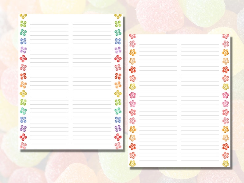 Stationery Set Letter Writing Set Lined Paper Printable Etsy