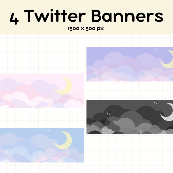 Twitter Header, Social Media Banner, Twitter Banner, Influencer Social Media, Cozy Header, Kawaii Banner, Cute Banner, Pastel Social Media
