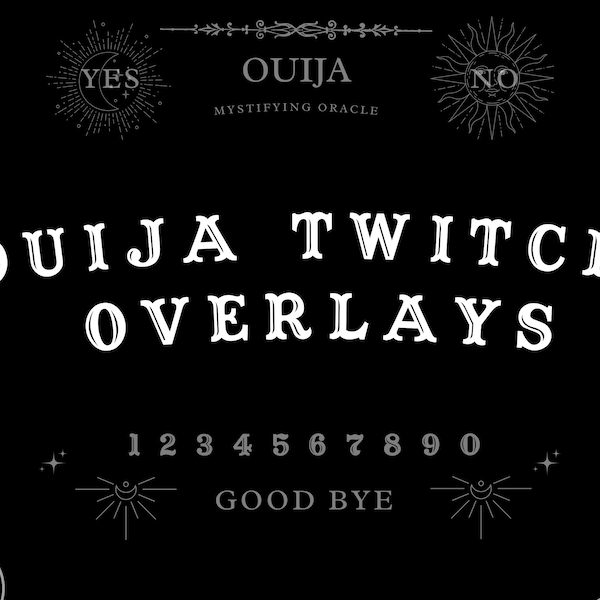 Spooky Twitch Overlay, Ouija Overlay, Twitch Stream Overlay Pack, Twitch Panels, Animated Twitch Overlay, Twitch Panels, Twitch Banner