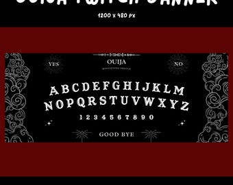 Ouija Twitch Banner: Goth Horror Streamer Profile