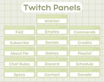 Twitch Panels, Green About Me Panels, Twitch Profile Panel, Twitch Stream Profile, Twitch Panel, Cute Twitch Panels, Kawaii Panels