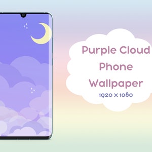 Kawaii Phone Wallpaper, Cloud Wallpaper for Mobile Phones, Cute Wallpaper, Cell Phone Background, Android Wallpaper, Apple Wallpaper