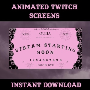 Animated Ouija Twitch Screens: Spooky Horror Overlay (MP4)