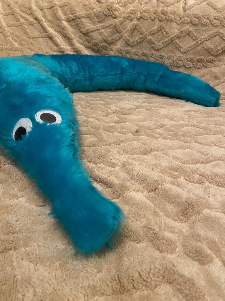 Giant worm on a string hot sale plush
