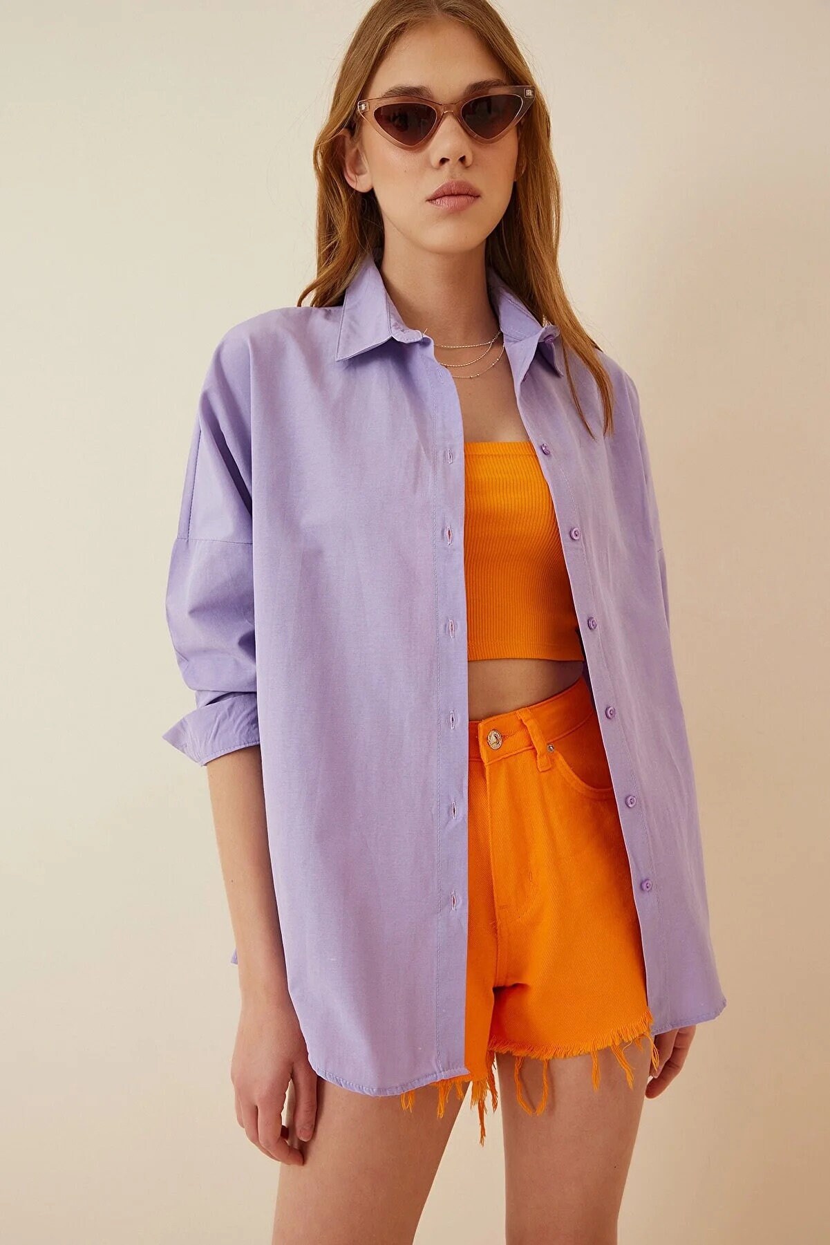 Pink Button Down Shirt for Women Oversized Pink Blouse Etsy