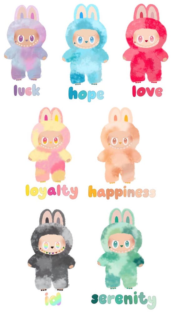Fan Art Labubu Stickers | Big Into Energy | Series | Set