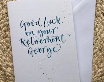 Personalised Calligraphy Card - Custom Handwritten Message - A6 Size