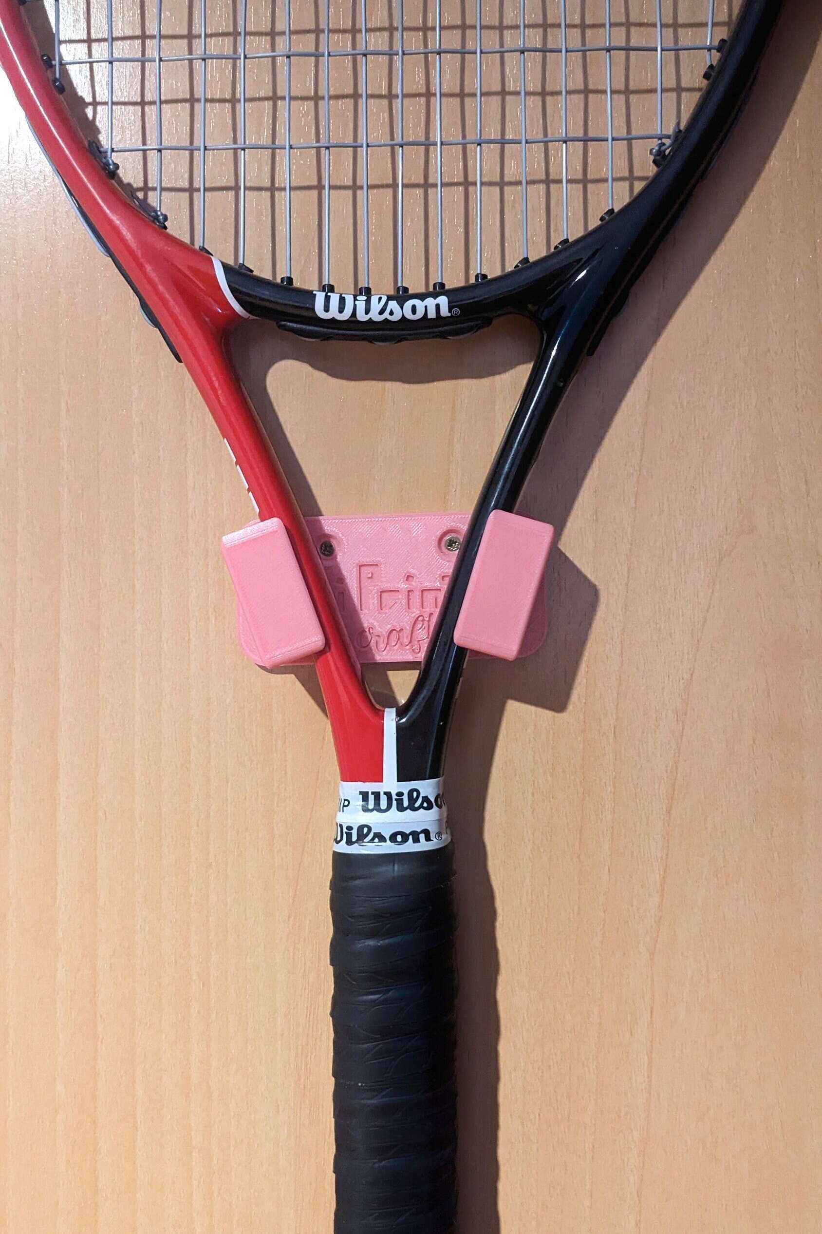 Deluxe Clear Acrylic Vertical Tennis Racquet Wall Mount Bracket (a052)