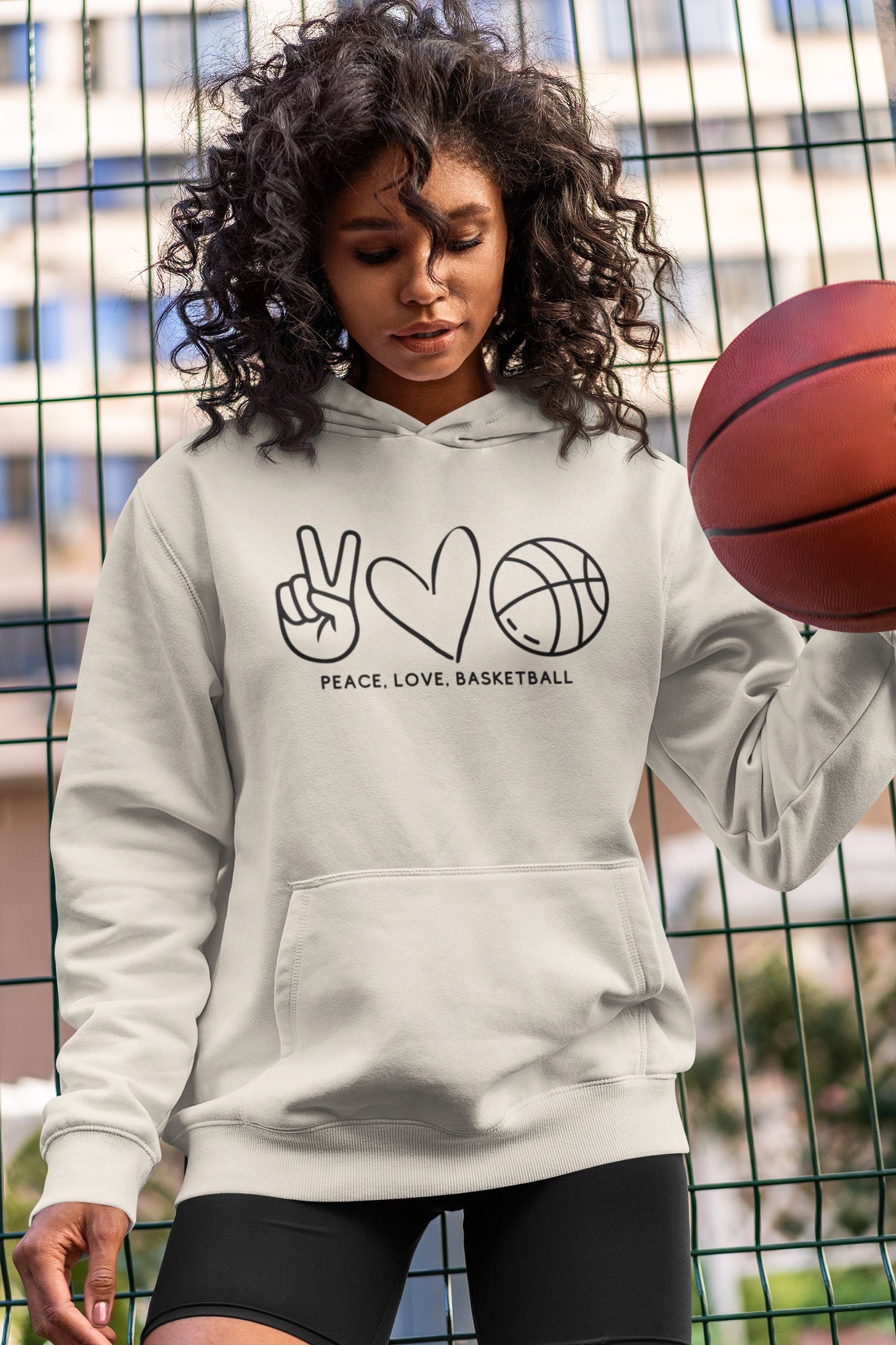 peace love and basketball hoodie