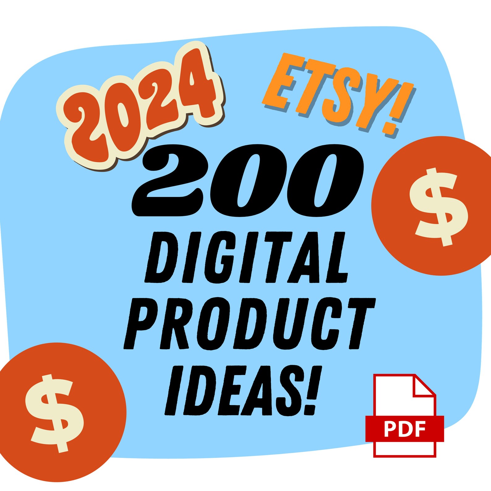 2024 - 200 Digital Product Ideas PDF! | Make Sales Fast / Money / New ...