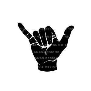 Shaka Hand File | Hawaii / Surfer / Wave / Clip Art / Vinyl / Cricut SVG JPEG PNG / Instant Download / Surf / Aloha / Silhouette / Cut Files
