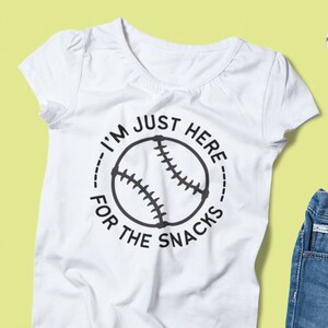 Here for the Snacks aseball SVG PNG File / Sports / Game Home Run / Ball / Food Funny Gift / Bestseller / Team / Joke Foodie / Instant File