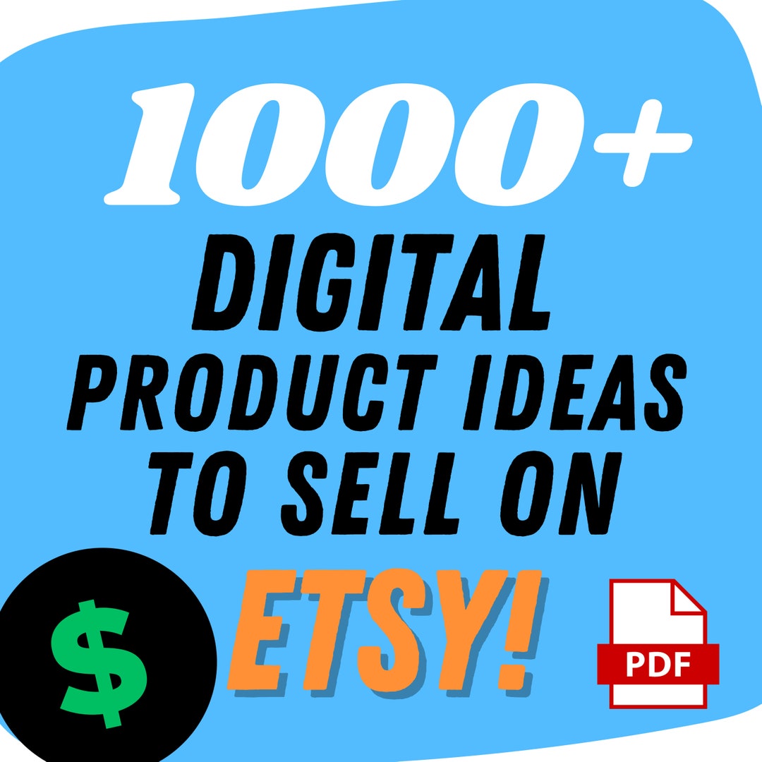 1000 Digital Product Ideas PDF! | Make Sales Fast! / Money / New Year ...