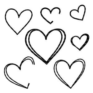 Heart SVG Bundle | Heart / Hand Drawn / Open / Doodle / Sketch / Love / Valentine / Cricut / PNG / SILHOUETTE / Craft / Instant Download
