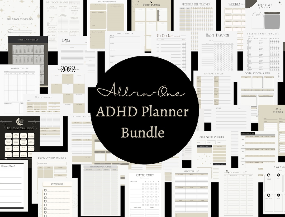 Adhd Digital Planner, Adhd Daily Planner, Adhd Planner, Adhd Planner ...