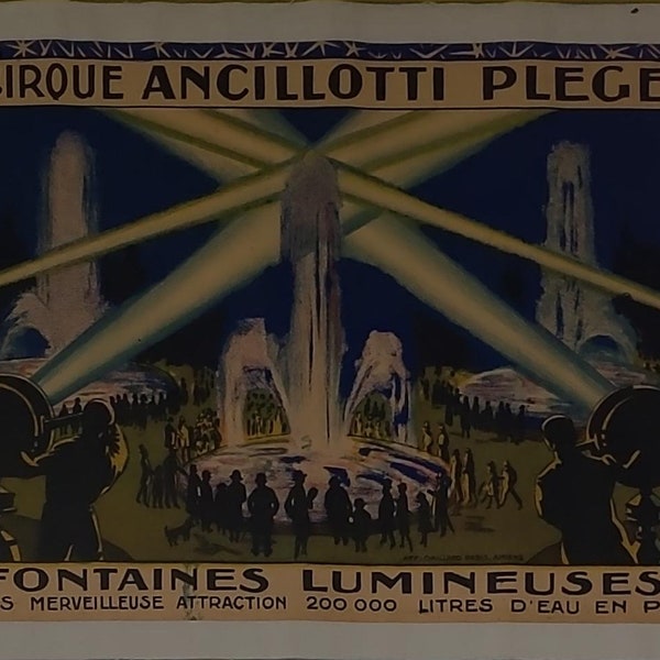 Original poster Cirque Ancillotti Plege Fontaine Lumineuses