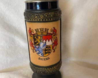 Vintage Bayern Stoneware German Beer Stein