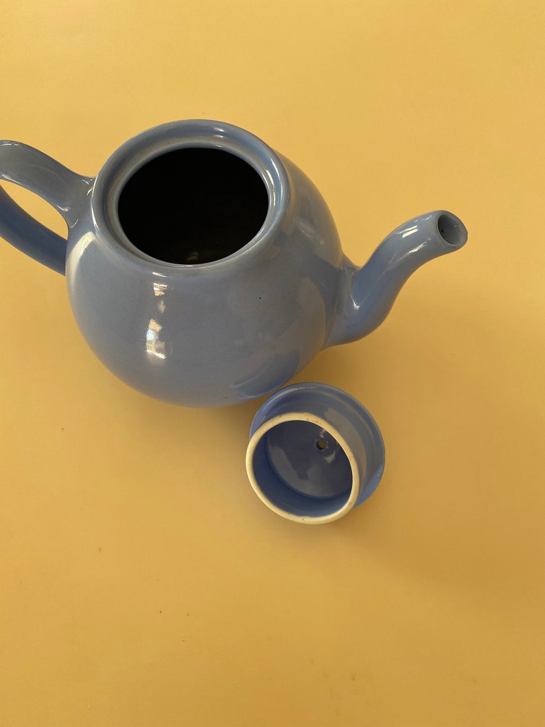 Vintage Lipton Light Blue Teapot Etsy
