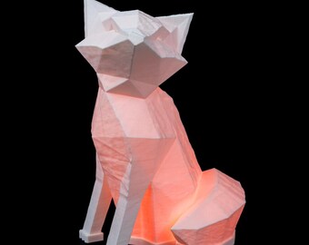 Low Poly Fox Table Lamp