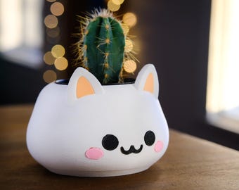 Adorable Cat Planter: Home Office Decor