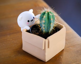 Kawaii Cat & Planter