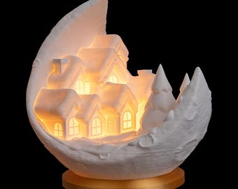 Village on the Moon - Table Lamp