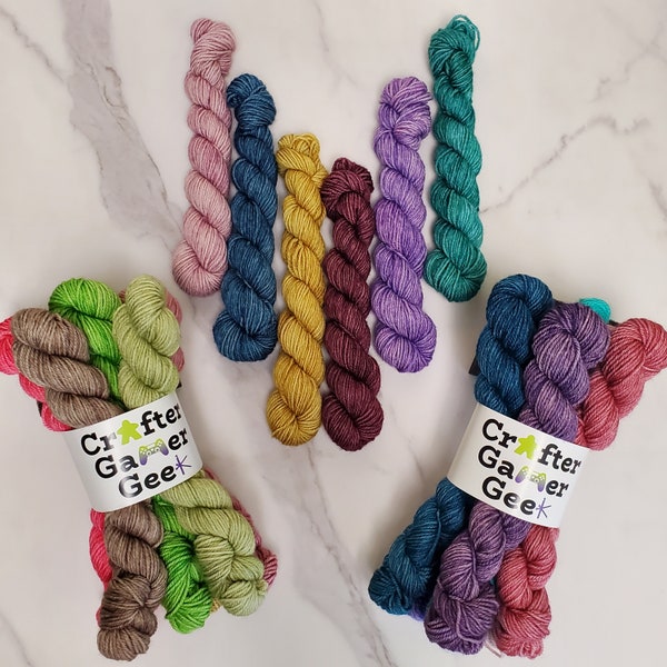 PREORDER – Fingering Weight Mini Skein Set / Superwash Bluefaced Leicester & Nylon