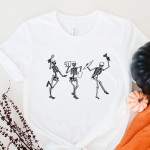 Dancing Skeletons Baking T-Shirt | Funny Baking Shirt, Halloween Shirt, Dancing Skeleton Shirt, Gift for Women, Gift for Baker, Fall Baking
