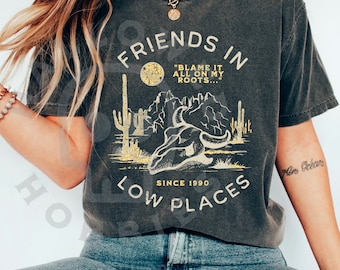 Low Places Shirt - Comfort Colors Shirt, 90s Country Shirt, 90s Music Shirt, Country Band Tee, Western Graphic Tee, Western Shirt Women