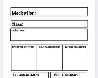 Pharmacology Medication Template Nursing School Medicine Etsy Pharmacology Medication Template Nursing School Medicine Etsy