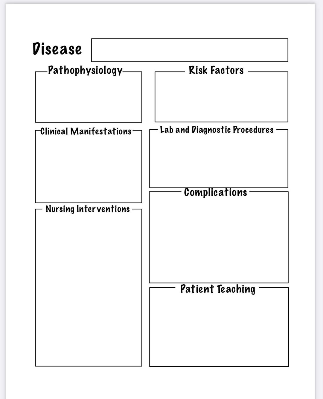 Disease Template Etsy Disease Template Etsy