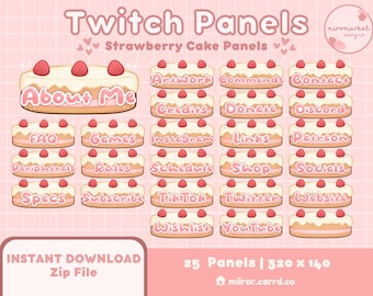 Cute Strawberry Shortcake Pixel Art Twitch Discord - Etsy